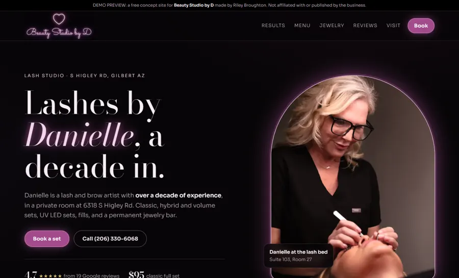 Beauty Studio by D desktop view