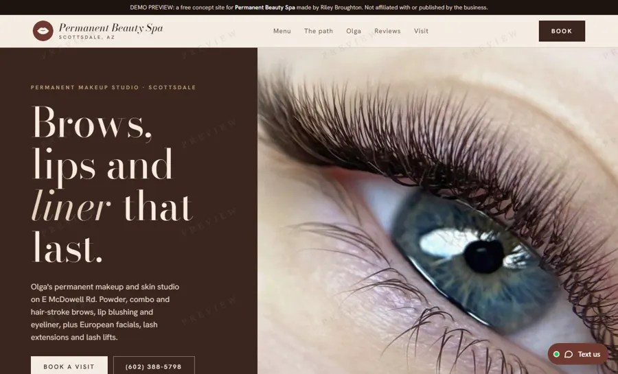 Permanent Beauty Spa LLC desktop view