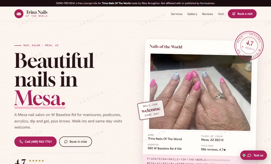 Trina Nails Of The World desktop view